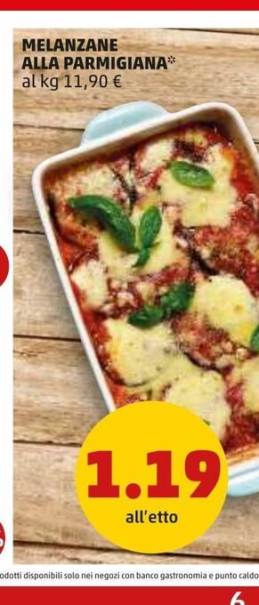 PENNY Melanzane alla parmigiana offerta
