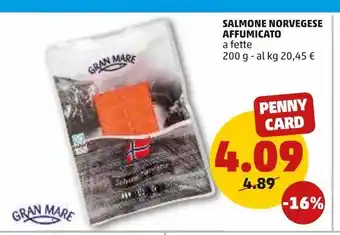 PENNY Salmone norvegese affumicato a fette 200g offerta