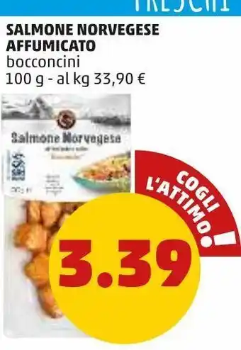 PENNY Salmone norvegese affumicato bocconcini 100g offerta