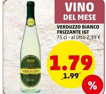 PENNY Verduzzo bianco frizzante igt 75cl offerta