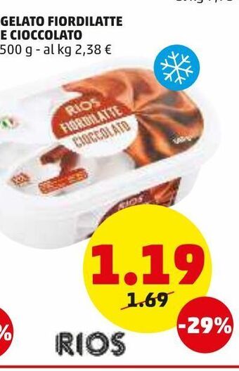 Gelato fiordilatte e cioccolato 500g