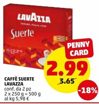 PENNY Caffè suerte lavazza conf. da 2pz offerta