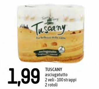 Famila Tuscany Asciugatutto 2 Veli - 100 Strappi 2 Rotoli offerta