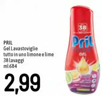 Famila Pril gel Lavastoviglie Tutto in Uno Limone E Lime 38 Lavaggi ml 684 offerta
