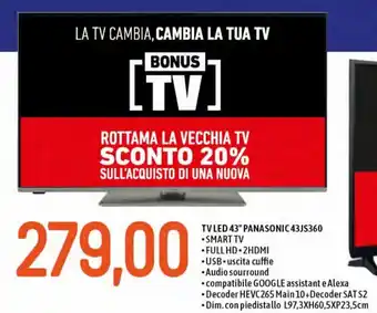 PANASONIC 43JS360 TV LED 43"