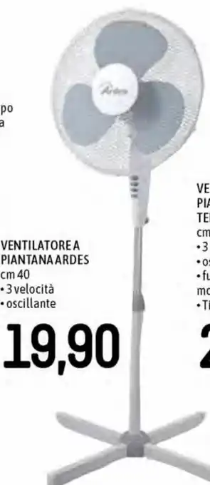 Famila Ventilatore A Piantana Ardes cm 40 offerta