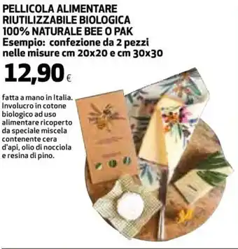 Pellicola Alimentare Riutilizzabile Biologica 100% Naturale Bee o Pak