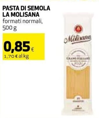 Ipercoop Pasta di Semola La Molisana Formati Normali, 500 g offerta
