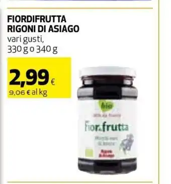Ipercoop FiordiFrutta Rigoni Di Asiago vari gusti, 330g o 340 g offerta