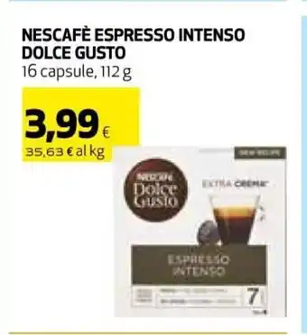 Ipercoop Nescafé Espresso Intenso Dolce Gusto 16 capsule, 112g offerta