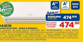 Euronics Daikin climatizzatore offerta