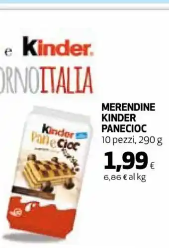 Ipercoop Merendine Kinder Panecioc 10 pezzi, 290g offerta