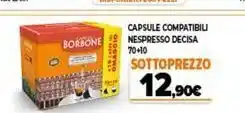 Omaggio capsule compatibili nespresso decisa 70+10 sottoprezzo 12,90€