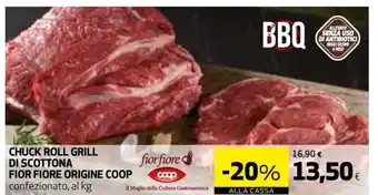 Ipercoop Chuck Roll Grill Di Scottona Fior Fiore Origine Coop offerta