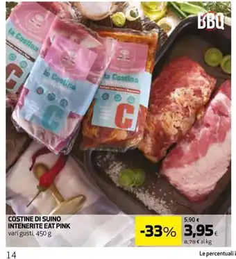 Costine Di Suino Intenerite Eat Pink 450g