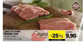 Ipercoop Lonza Di Suino Origine Coop offerta