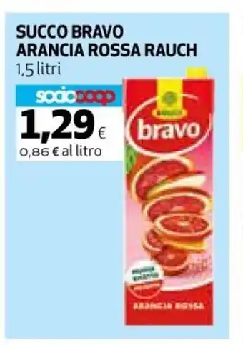 Ipercoop Succo Bravo Arancia Rossa Rauch 1,5 litri offerta