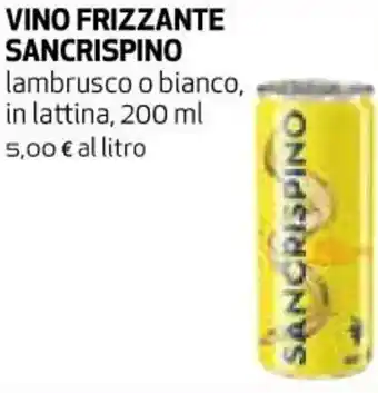 Ipercoop Sancrispino Vino Frizzante 200 ml offerta