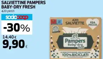 Ipercoop Pampers Salviettine Baby-Dry Fresh 420 pezzi offerta