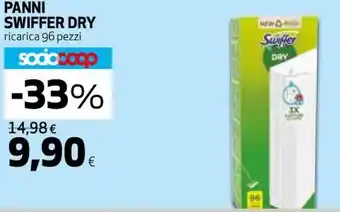 Ipercoop Swiffer Panni Dry ricarica 96 pezzi offerta