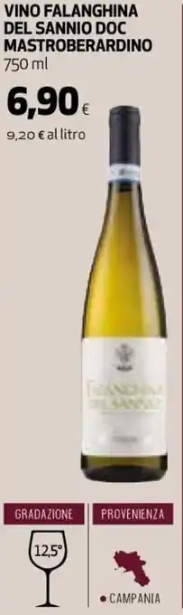 Ipercoop Falanghina Del Sannio Doc Mastroberardino Vino 750 ml offerta
