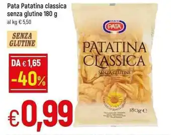 Famila Pata Patatina classica senza glutine 180 g offerta