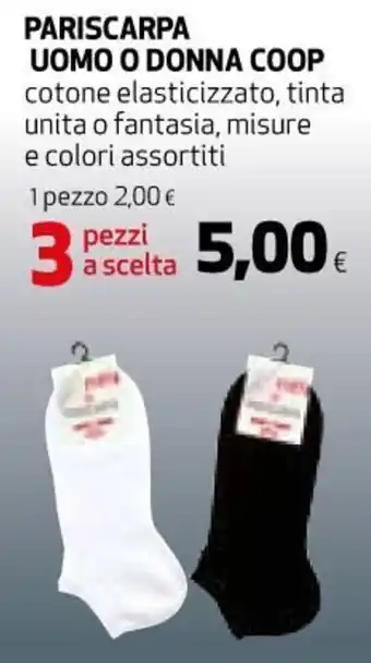 Ipercoop Coop Pariscarpa Uomo O Donna 3 pezzi offerta