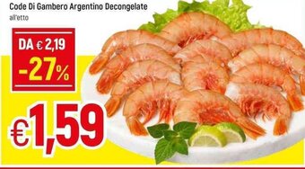 Famila Code Di Gambero Argentino Decongelate offerta