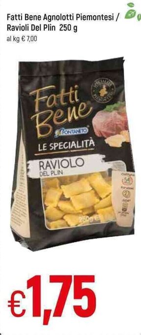 Fatti Bene Agnolotti Piemontesi / Ravioli Del Plin 250 g