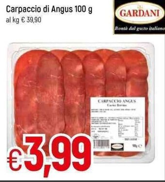 Famila Gardani Carpaccio Di Angus 100 g offerta