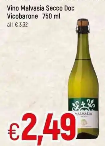 Famila Vicobarone Vino Malvasia Secco Doc 750 ml offerta