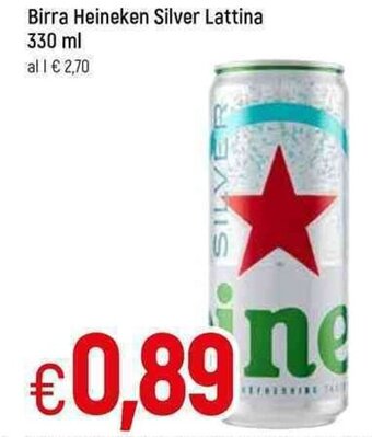 Famila Heineken Birra Silver Lattina 330 ml offerta