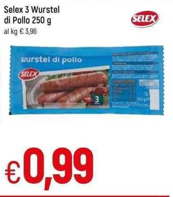 Famila Selex 3 Wurstel di Pollo 250 g offerta