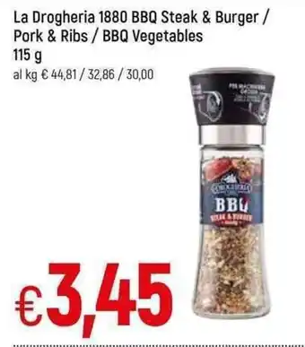 Famila La Drogheria 1880 BBQ Steak & Burger/Pork & Ribs/BBQ Vegetables 115 g offerta