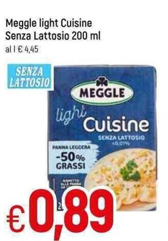 Famila Meggle Light Cuisine Senza Lattosio 200 ml offerta