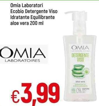 Famila Omia Laboratori Ecobio Detergente Viso Idratante Equilibrante aloe vera 200 ml offerta