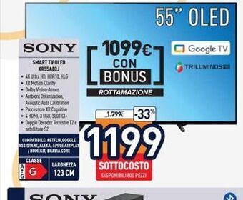 Unieuro 1099€ con bonus rottamazione 1.79% -33% 1199 sottocosto disponibili 800 pezzi [b offerta