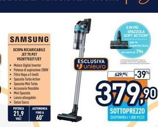 En puu spazzola soft action superfiddare 79€ 629,90€ -39% 379,⁹0  sottoprezzo insponibili 1.000 pezzi offerta di Unieuro