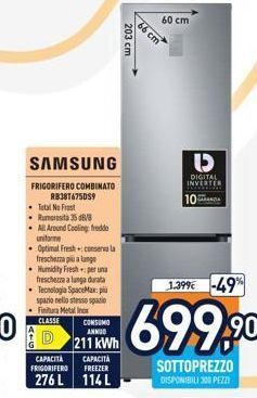 203 cm 66 cm ( digital inverter 1.399€ -49% 699,90 sottoprezzo disponibili 300 pezzi