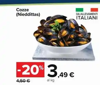 Carrefour Market Cozze al kg offerta