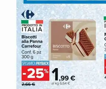 Carrefour Market Biscotti alla panna carrefour 6 pz 300g offerta