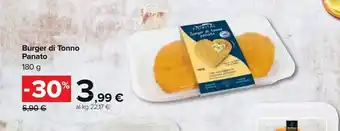 Carrefour Market Burger di tonno panato 180 g offerta