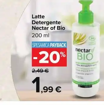 Carrefour Market Latte detergente nectar of bio 200 ml offerta