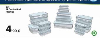 Carrefour Market Set 17 contenitori plastica offerta
