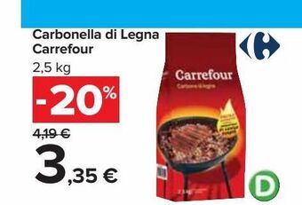 Carrefour Market Carbonella di legna carrefour 2.5 kg offerta