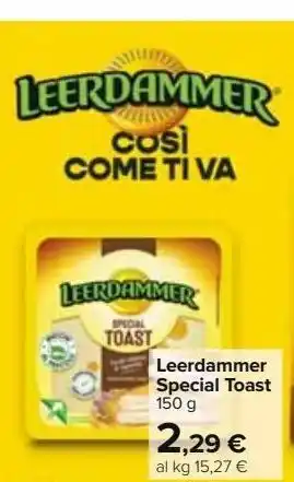 Carrefour Market Leerdammer special toast 150g offerta