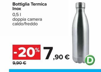 Carrefour Market Bottiglia termica inox offerta