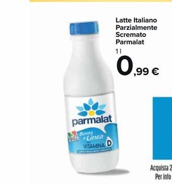 Carrefour Market Latte parzialmente scremato parmalat 1 l offerta