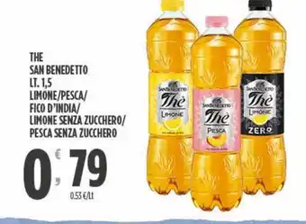Despar The san benedetto lt 1.5 limone/pesca/fico d'india/limone senza zucchero/pesca senza zucchero offerta