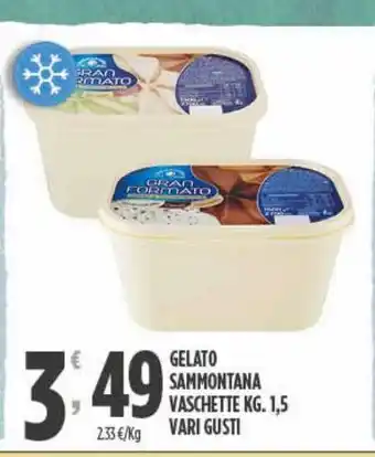 Despar Gelato sammontana vaschette kg 1.5 vari gusti offerta